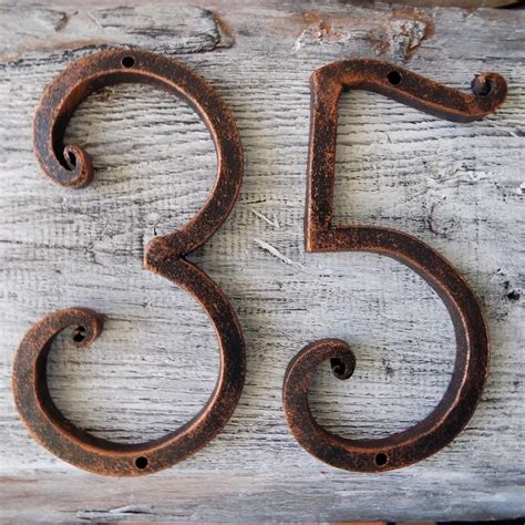 metal house numbers etsy|traditional house numbers metal.